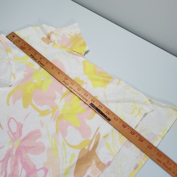 Ted Baker‎ Womens Linen Blend Top Size 2 (US Small) Pastel Floral Lightweight - Picture 9 of 10
